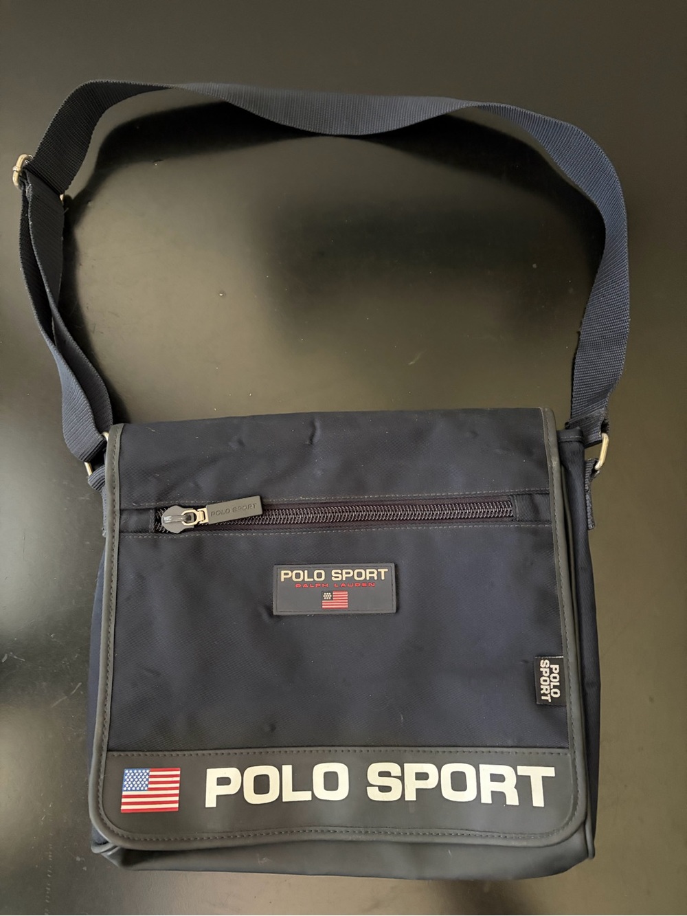 Polo by Ralph Lauren Navy Polo Sport Messenger Bag
